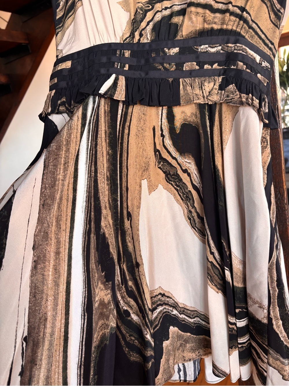 THE KOOPLES 100% Silk Marble Print Mini Dress NWT FR 1 Parisian Chic - Picture 10 of 16